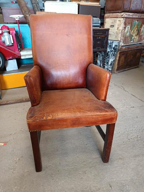 Vintage schapenleren armstoel / fauteuil