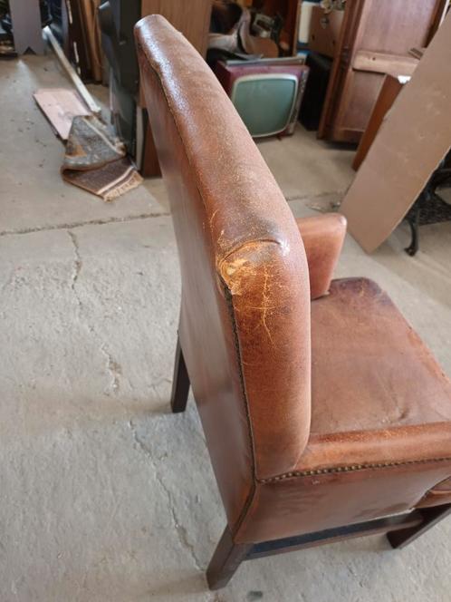 Vintage schapenleren armstoel / fauteuil