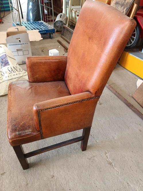 Vintage schapenleren armstoel / fauteuil